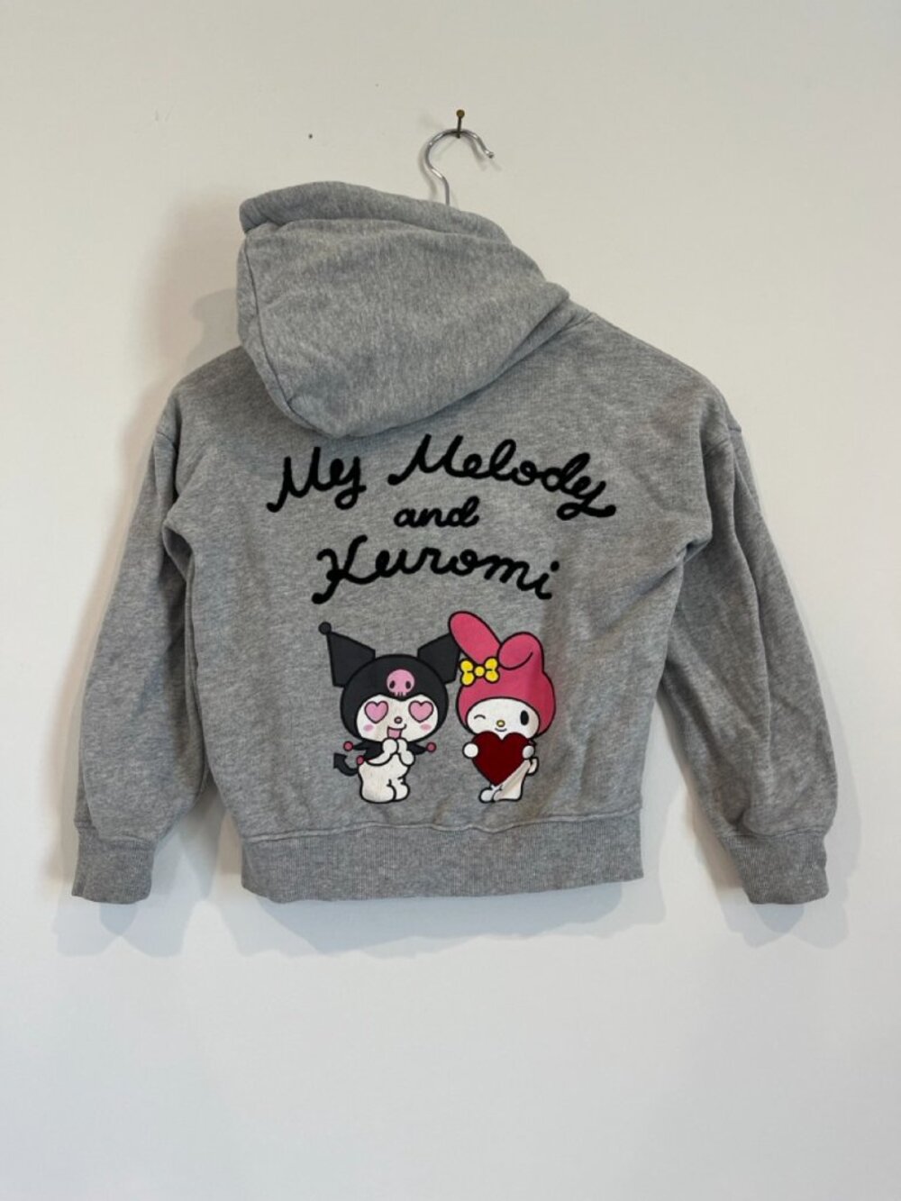 Forever 21 Kids My Melody Kuromi Zip Hoodie Gray Size 5/6 Sanrio